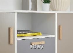 Delta Large Sideboard Storage Unit 2 Door 2 Drawer in White / Grey