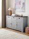 Devon Large Sideboard Grey & Walnut Effect Functional and Stylish Storage Unit