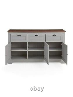 Devon Large Sideboard Grey & Walnut Effect Functional and Stylish Storage Unit