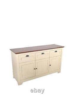 Devon Large Sideboard Ivory & Walnut Effect Functional and Stylish Storage Unit