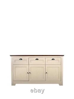 Devon Large Sideboard Ivory & Walnut Effect Functional and Stylish Storage Unit