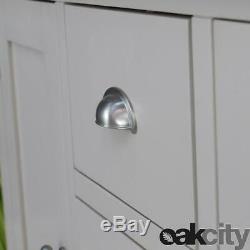 Dorset Grey Oak Sideboard Large 2 Door 3 Drawer Cabinet Stone Grey