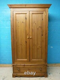 Dovetailed Large Chunky Solid Wood 2door 1drawer Wardrobe Visit Our Shop