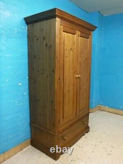 Dovetailed Large Chunky Solid Wood 2door 1drawer Wardrobe Visit Our Shop