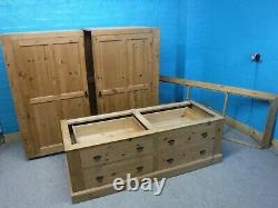 Dovetailed Large Rustic Chunky Solid Wood 2 Door 4 Drawer Wardrobe Visit Shop