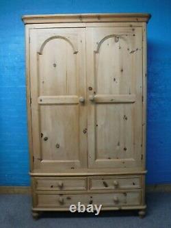 Dovetailed Rustic Large Chunky Solid Wood 2door 3drawer Wardrobe See Our Shop