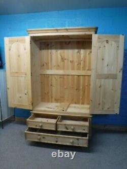 Dovetailed Rustic Large Chunky Solid Wood 2door 3drawer Wardrobe See Our Shop
