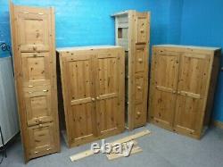 Dovetailed Solid Wood Large Quad 4door 4drawer Wardrobe + Topboxes- See Shop