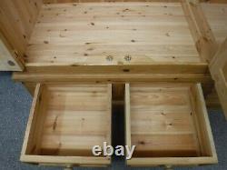Dovetailed Solid Wood Large Quad 4door 4drawer Wardrobe + Topboxes- See Shop
