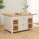 Downton Grey Extra Large Kitchen Island with Bar Top -SLIGHT SECONDS DT90-F79