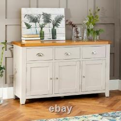 Downton Grey Painted Large 3 Drawer 3 Door Sideboard EX-DISPLAY DT37-F211