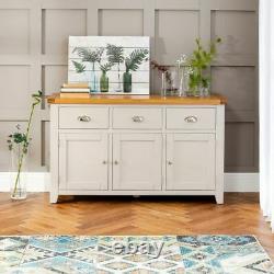 Downton Grey Painted Large 3 Drawer 3 Door Sideboard EX-DISPLAY DT37-F211