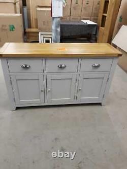 Downton Grey Painted Large 3 Drawer 3 Door Sideboard EX-DISPLAY DT37-F211