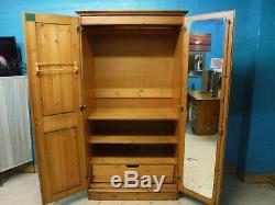 Ducal Large Solid Wood 2door 1drawer Wardrobe + Lock & Key See Our Shop