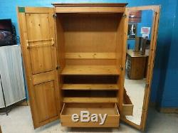 Ducal Large Solid Wood 2door 1drawer Wardrobe + Lock & Key See Our Shop