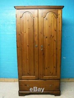 Ducal Large Solid Wood 2door 1drawer Wardrobe + With Lock & Key See Our Shop