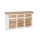 Eleanor Modern Wood 3 Drawer & 3 Doors Large Sideboard in White for Dining Room