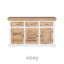 Eleanor Modern Wood 3 Drawer & 3 Doors Large Sideboard in White for Dining Room