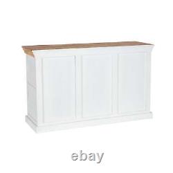 Eleanor Modern Wood 3 Drawer & 3 Doors Large Sideboard in White for Dining Room