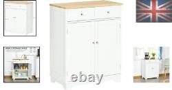 Elegant Kitchen Floor Cabinet with Adjustable Shelf & Large Storage Space