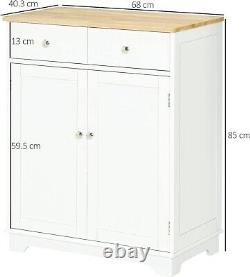 Elegant Kitchen Floor Cabinet with Adjustable Shelf & Large Storage Space