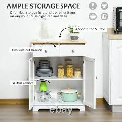 Elegant Kitchen Floor Cabinet with Adjustable Shelf & Large Storage Space