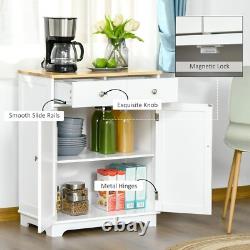 Elegant Kitchen Floor Cabinet with Adjustable Shelf & Large Storage Space