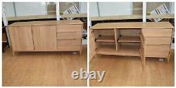 Ercol Romana Large Sideboard Clear Solid OAK W160cm D45 cm H75cm RRP £3305