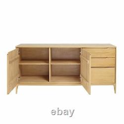 Ercol Romana Large Sideboard Clear Solid OAK W160cm D45 cm H75cm RRP £3305