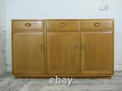 Ercol Windsor Solid Elm Light Finish Large Three Door Three Drawer Sideboard