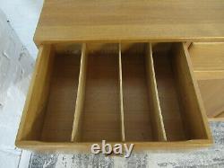 Ercol Windsor Solid Elm Light Finish Large Three Door Three Drawer Sideboard