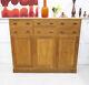 Ex School Large Oak Bespoke Cupboard Storage cabinet 6 x drawers 3 x doors