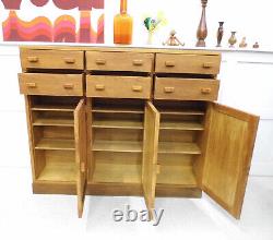 Ex School Large Oak Bespoke Cupboard Storage cabinet 6 x drawers 3 x doors