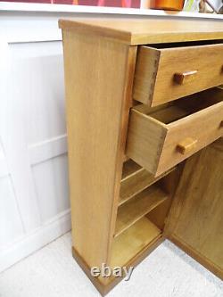 Ex School Large Oak Bespoke Cupboard Storage cabinet 6 x drawers 3 x doors