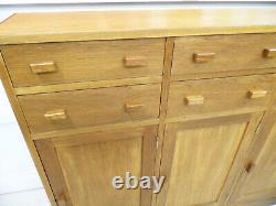 Ex School Large Oak Bespoke Cupboard Storage cabinet 6 x drawers 3 x doors