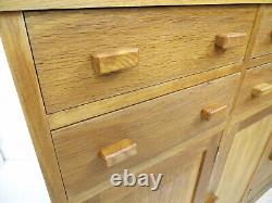 Ex School Large Oak Bespoke Cupboard Storage cabinet 6 x drawers 3 x doors