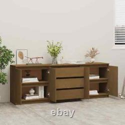 Extra Large Sideboard TV Stand Brown Modern Cupboard Cabinet Buffet Unit Pine