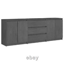 Extra Large Sideboard TV Stand Grey Modern Cupboard Cabinet Buffet Unit Pine