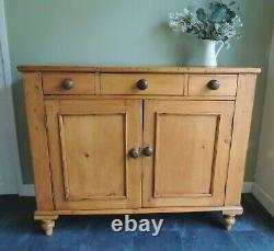 Fabulous Large Antique Victorian Solid Pine Sideboard Dresser Cupboard