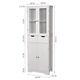 Free Standing Kitchen Cupboard Pantry Storage Cabinet with 2 Drawers 4 Doors White