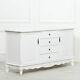 French Style White Large 3 Door Sideboard 4 Drawers Home Decor