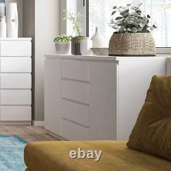 Fribo 2 Door 4 Drawer Sideboard Buffet Unit In White (large)