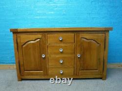 Furniture Village Large Chunky Solid Oak Wood 2door 4drawer Sideboard -see Shop