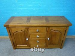 Furniture Village Large Chunky Solid Oak Wood 2door 4drawer Sideboard -see Shop