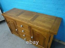 Furniture Village Large Chunky Solid Oak Wood 2door 4drawer Sideboard -see Shop