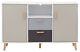 G Delta Trendy Large 2 Door 2 Drawer Sideboard White & Grey Multi Tone Storage