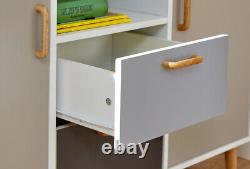 G Delta Trendy Large 2 Door 2 Drawer Sideboard White & Grey Multi Tone Storage