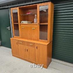 G Plan Mid Century Teak Large Wall Unit with Bar and Lighting Display Cabinet