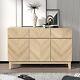 GFW Camborne Royal Walnut Large Doors & 3 Drawers Sideboard Storage Cabinet