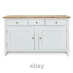 Grey Painted Large Sideboard 2 Doors 3 Drawers, Baumhaus Signature Fully Built